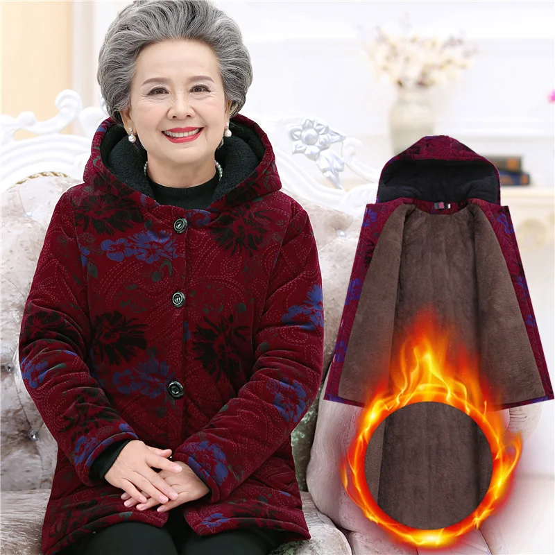 Large size Middle age clothing Winter Warm cotton-padded clothes Hooded Tops New Womens coat Thicken jacket 5XL Free shipping
Large size Middle age clothing Winter Warm cotton-padded clothes Hooded Tops New Womens coat Thicken jacket 5XL Free shipping