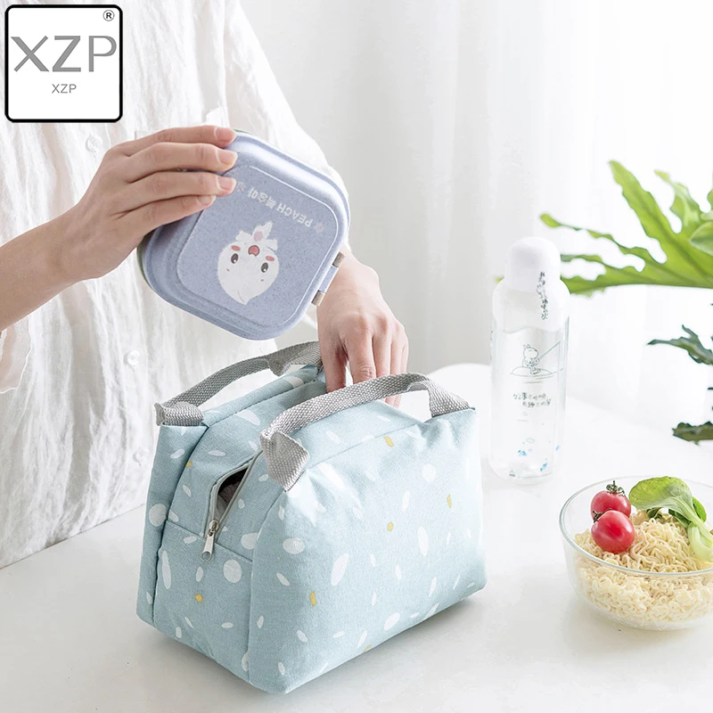 XZP Insulated Thermal Lunch Bag For Women Kids Men Cotton Food Box Picnic Milk Bottle Fresh Keep Handbag Case Pouch | Багаж и сумки