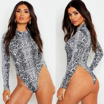Women Long Sleeve Bodysuits Serpentine Print Rompers Turtle Neck Jumpsuits Sexy Party Casual Skinny Playsuit Plus Size S-XXL
Women Long Sleeve Bodysuits Serpentine Print Rompers Turtle Neck Jumpsuits Sexy Party Casual Skinny Playsuit Plus Size S-XXL