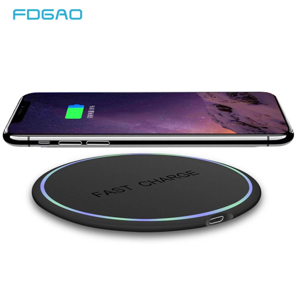 FDGAO Qi Wireless Charger 10W Phone Wireless Fast Charging for iphone XS MAX X XR 8 Samsung S10 S9 S8 Xiaomi Huawei Dock Charge
FDGAO Qi Wireless Charger 10W Phone Wireless Fast Charging for iphone XS MAX X XR 8 Samsung S10 S9 S8 Xiaomi Huawei Dock Charge