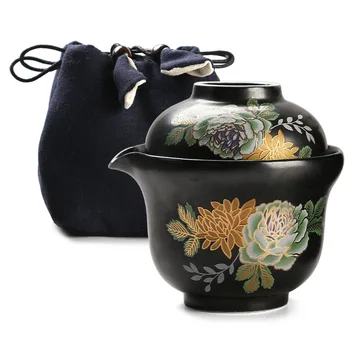 Black Zen Japanese Portable Travel Tea Sets Quick Cup Ceramic Kung Fu Tea Set 1 Teacup+1 Teapot with Bag Creative Home Decor New
Black Zen Japanese Portable Travel Tea Sets Quick Cup Ceramic Kung Fu Tea Set 1 Teacup+1 Teapot with Bag Creative Home Decor New