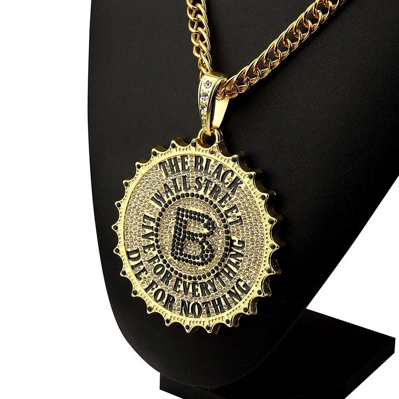 Mens Hip Hop Jewelry Iced Out gearwheel Gold Bling Bling B Letter Pendant Men Necklace Gold Filled For Gift/Present
Mens Hip Hop Jewelry Iced Out gearwheel Gold Bling Bling B Letter Pendant Men Necklace Gold Filled For Gift/Present