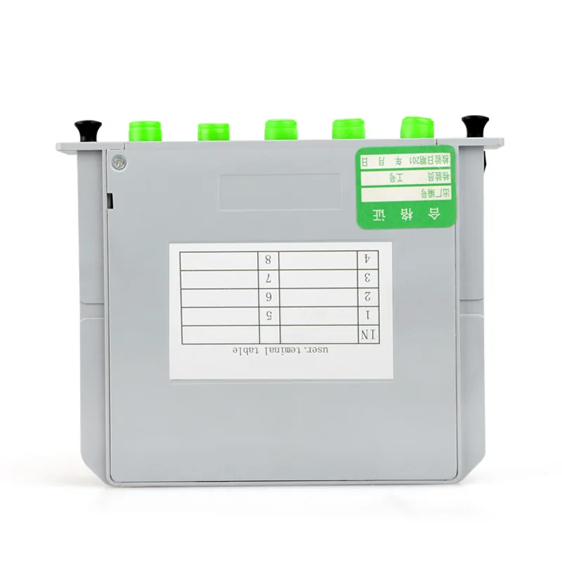 Fiber optic splitter 1 : 4 FC APC Cassette PLC 1x4 optical splitter 1-4 box CATV FTTH factory OEM
Fiber optic splitter 1 : 4 FC APC Cassette PLC 1x4 optical splitter 1-4 box CATV FTTH factory OEM