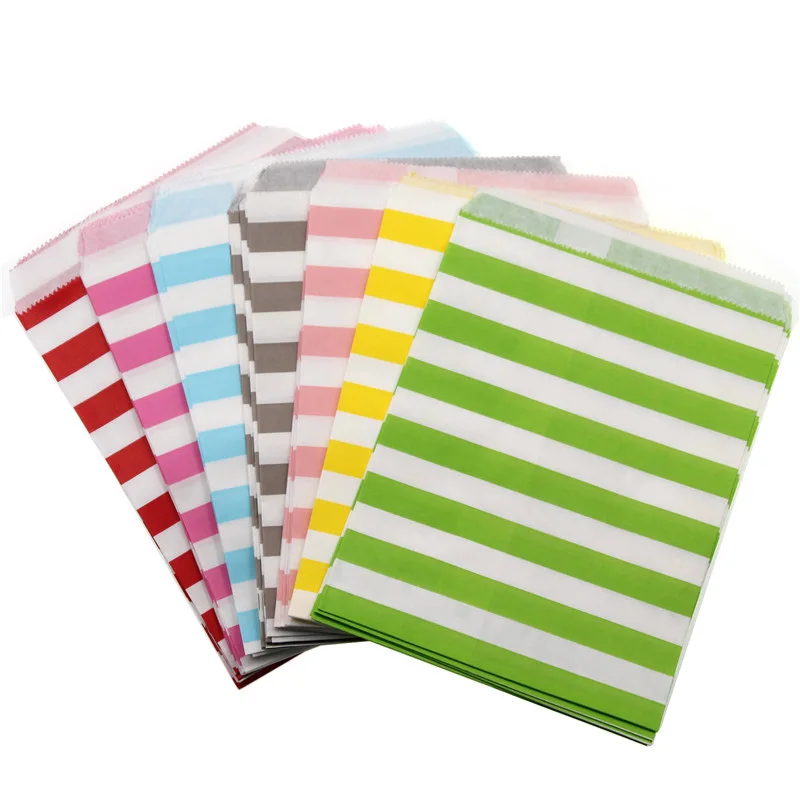 100pcs Colorful Candy Bags Stripe Food Greaseproof Paper Candy Buffet Kids Favor Gift Wedding Decoration Birthday Party Supplies
100pcs Colorful Candy Bags Stripe Food Greaseproof Paper Candy Buffet Kids Favor Gift Wedding Decoration Birthday Party Supplies