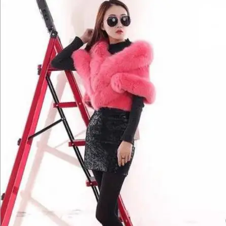 Фото Fluffy Women Coats 2019 Winter Vintage Faux Fur luxury fox fur imitation mink Jackets Sexy Elegant Short G460 | Женская одежда