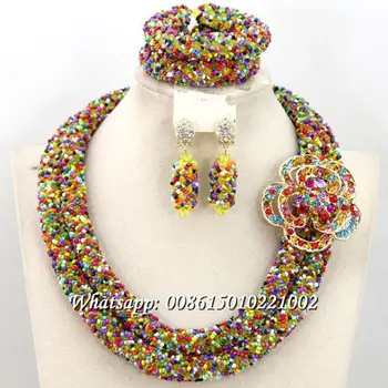 Multicolor African Beaded Jewelry Rare Bridal Jewelry Set Pretty Design New Arrival Free Shipping BN445
Multicolor African Beaded Jewelry Rare Bridal Jewelry Set Pretty Design New Arrival Free Shipping BN445