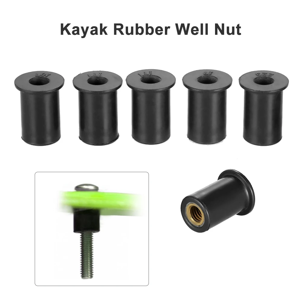 6Pcs M4/M5/M6 Kayak Rubber Well Nuts Fastener Wellnuts Canoe Boat Hardware Gear Mounting Replacement Kit Kayak boat Accessories
6Pcs M4/M5/M6 Kayak Rubber Well Nuts Fastener Wellnuts Canoe Boat Hardware Gear Mounting Replacement Kit Kayak boat Accessories