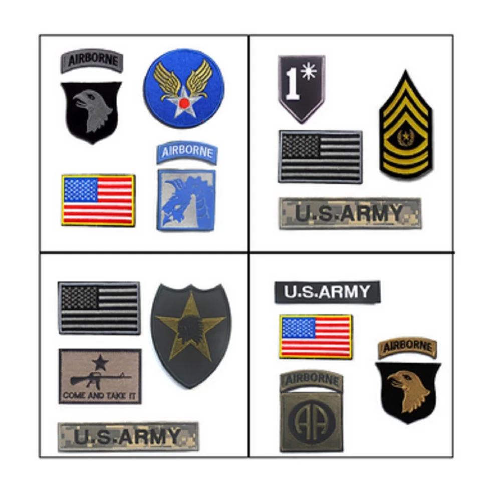 4 pieces/set 3D Embroidery patches Come and take it patch American military uniforms flag U.S.ARMY patch Airborne patches
4 pieces/set 3D Embroidery patches Come and take it patch American military uniforms flag U.S.ARMY patch Airborne patches