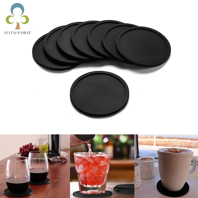 1 pcs Thickened Silicone Table Coasters Black Round Soft Sleek and Durable Easy to Clean Black Table Placemat Home tools RQX
1 pcs Thickened Silicone Table Coasters Black Round Soft Sleek and Durable Easy to Clean Black Table Placemat Home tools RQX