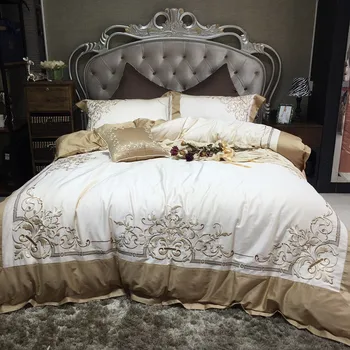 White High-end European style Romantic luxury Embroidery Egyptian Cotton Bedding Set Duvet Cover Bed sheet Pillowcases 4/7pcs
White High-end European style Romantic luxury Embroidery Egyptian Cotton Bedding Set Duvet Cover Bed sheet Pillowcases 4/7pcs