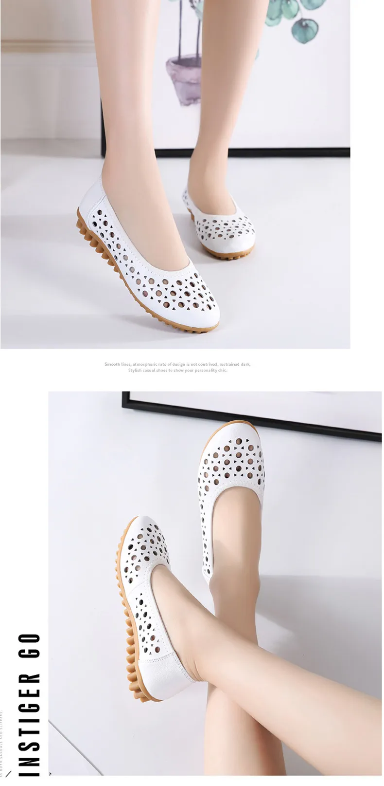CAGILKZEL Shoes Women Flats 2019 Loafers Woman Genuine Leather Female Moccasins Ladies Ballerina Flats Shoes creepers (8)