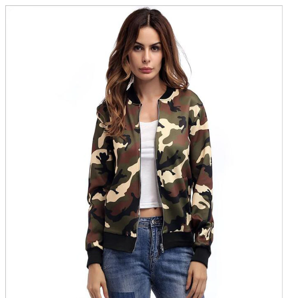 Women 2019 Spring Vintage Camouflage Army Green Zipper Button Jackets Blouses Outwear Coats Blouses female Jacket Wholesale
Women 2019 Spring Vintage Camouflage Army Green Zipper Button Jackets Blouses Outwear Coats Blouses female Jacket Wholesale