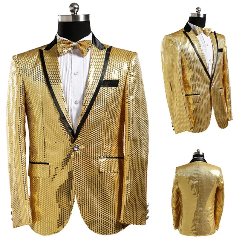 Grosshandel Multicolor Klassischen Manner Pailletten Blazer Goldmens Pailletten Jacke Silber Uomo Manner Buhne Wear Buhne Kostume Fur Singer Host Von Hongzhang 48 72 Auf De Dhgate Com Dhgate