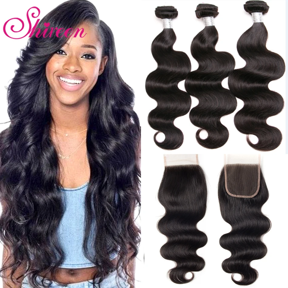 Shireen Brazilian Hair Weave 3 Bundles With Lace Closure FreePart Remy Human Hair Body Wave Bundles With Closure Brazillian Hair
Shireen Brazilian Hair Weave 3 Bundles With Lace Closure FreePart Remy Human Hair Body Wave Bundles With Closure Brazillian Hair
