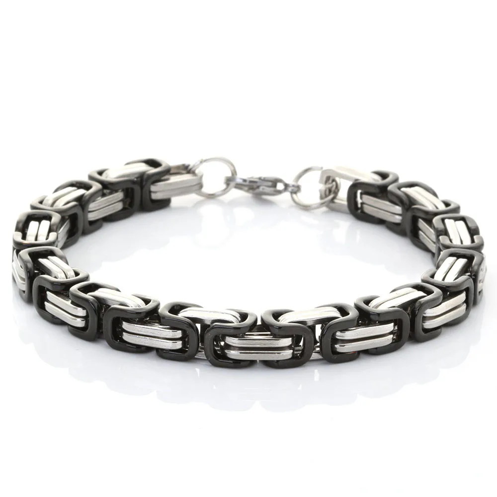 100% Stainless Steel Bracelet Men Women Silver/Gold/Black Byzantium Chain Mens Bracelets & Bangles Punk Pulseira Jewelry
100% Stainless Steel Bracelet Men Women Silver/Gold/Black Byzantium Chain Mens Bracelets & Bangles Punk Pulseira Jewelry