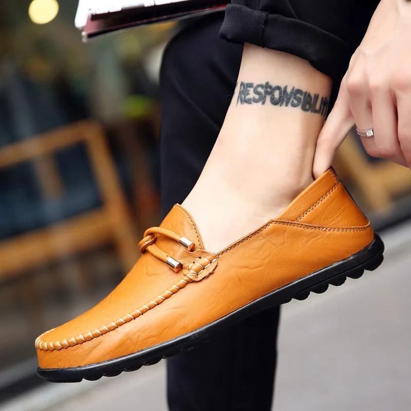 Solid Spring Autumm Casual Leather Loafers Shoes for Men Soft Artificial Leather Flat Slip On Shoes Fashion Novelty Driving
Solid Spring Autumm Casual Leather Loafers Shoes for Men Soft Artificial Leather Flat Slip On Shoes Fashion Novelty Driving