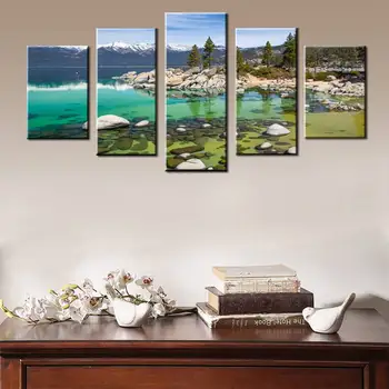 Hot Gift 5 Pieces Modern Canvas Painting Wall Art For Home Decor Lake And Mountain Landscape Print Giclee Artwork For Wall Decor
Hot Gift 5 Pieces Modern Canvas Painting Wall Art For Home Decor Lake And Mountain Landscape Print Giclee Artwork For Wall Decor