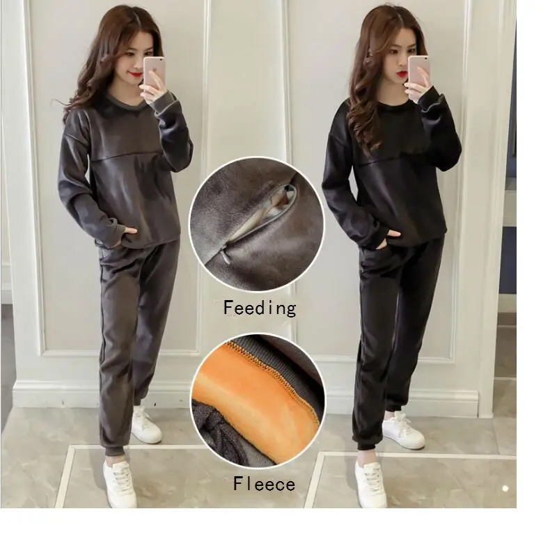 Winter Maternity Nursing Daily Wear Mum Outfits Long Sleeve 2pcs/set Sport Sets Breastfeeding Set for Pregnant Women Feeding
Winter Maternity Nursing Daily Wear Mum Outfits Long Sleeve 2pcs/set Sport Sets Breastfeeding Set for Pregnant Women Feeding