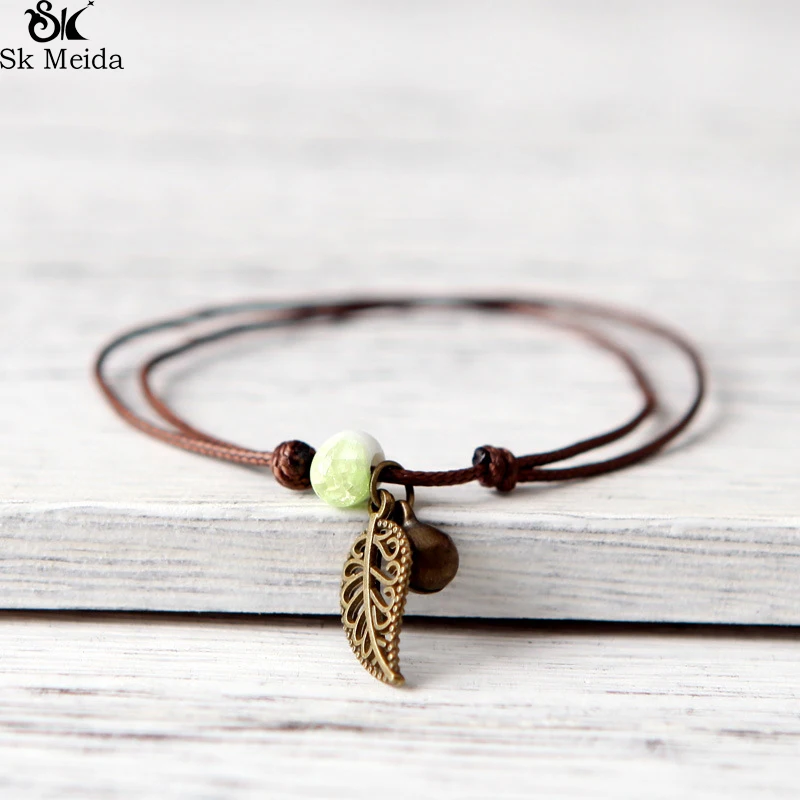 Ceramic Beaded Bracelet Anklet Couples Boudoir Bohemian Vintage Pendant Rope Chain Bracelet Ornament Unisex E-84
Ceramic Beaded Bracelet Anklet Couples Boudoir Bohemian Vintage Pendant Rope Chain Bracelet Ornament Unisex E-84