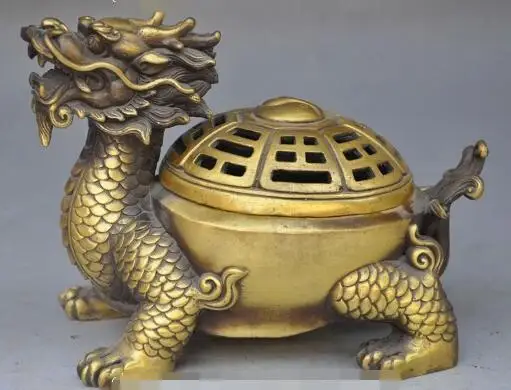 S05558 7"china pure bronze fengshui dragon turtle tortoise statue incense burner Censer discount 30% (C0324)
S05558 7"china pure bronze fengshui dragon turtle tortoise statue incense burner Censer discount 30% (C0324)