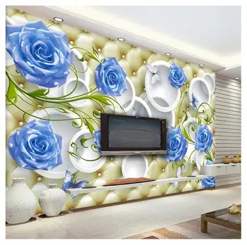Custom 3d photo mural Wallpaper Modern Fashion Blue Rose Elegant Soft Pack 3D Wall Background home decoration painting
Custom 3d photo mural Wallpaper Modern Fashion Blue Rose Elegant Soft Pack 3D Wall Background home decoration painting