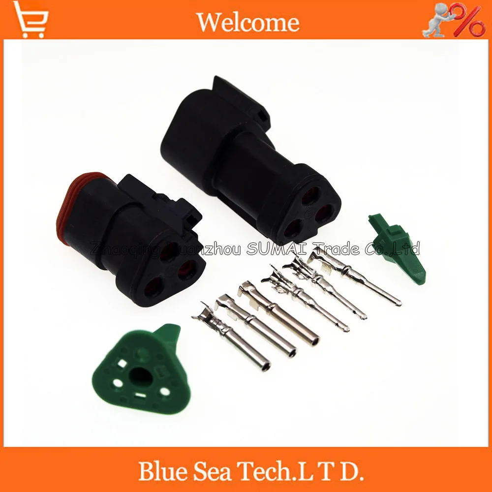 Deutsch DT06-3S-CE05 and DT04-3P-CE03 3Pin Engine/Gearbox waterproof electrical connector for car,bus,motor,truck,etc.
Deutsch DT06-3S-CE05 and DT04-3P-CE03 3Pin Engine/Gearbox waterproof electrical connector for car,bus,motor,truck,etc.