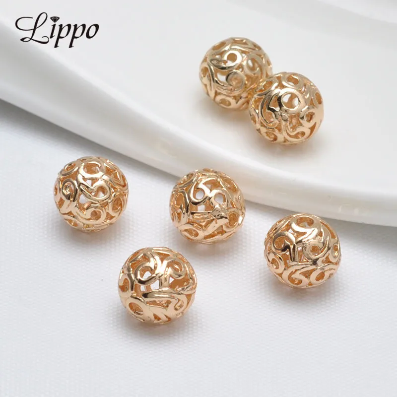 20pcs 8.5mm 10.5mm Pure Gold Color Beads Hollow Beads DIY Bracelet Necklace Findings Hand Made Parts
20pcs 8.5mm 10.5mm Pure Gold Color Beads Hollow Beads DIY Bracelet Necklace Findings Hand Made Parts