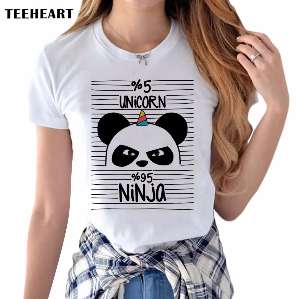 Panda Ninja Unicorn T Shirt Women Casual T-Shirt Short Sleeve Breathable O-neck Girls Tshirt
Panda Ninja Unicorn T Shirt Women Casual T-Shirt Short Sleeve Breathable O-neck Girls Tshirt