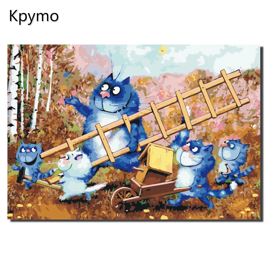 Kpymo Picture Modern Framed Pictures Painting By Numbers DIY Oil Painting On Canvas Home Decor Of Blue Cat Color Numbers Gift
Kpymo Picture Modern Framed Pictures Painting By Numbers DIY Oil Painting On Canvas Home Decor Of Blue Cat Color Numbers Gift