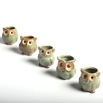 1pc Creative Ceramic Owl Shape Mini Flower Pots for Fleshy Succulent Plant Animal Style Planter Home Garden Office Decoration
1pc Creative Ceramic Owl Shape Mini Flower Pots for Fleshy Succulent Plant Animal Style Planter Home Garden Office Decoration