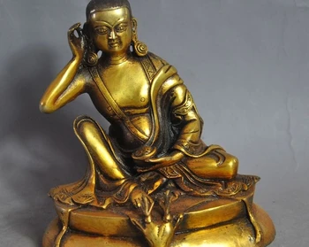 tibet buddhism Joss bronze Gilt Milarepa Buddha Vajradhara god Base Deer statue
tibet buddhism Joss bronze Gilt Milarepa Buddha Vajradhara god Base Deer statue