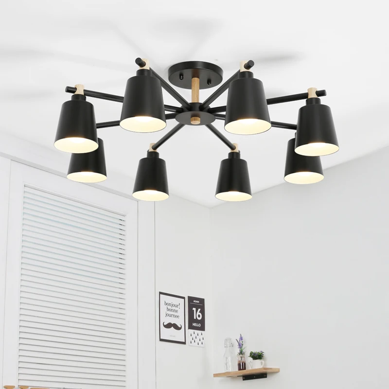 Northern Europe wood metal art living room chandelier modern minimalist bedroom Korean wooden lamps chandelier lighting
Northern Europe wood metal art living room chandelier modern minimalist bedroom Korean wooden lamps chandelier lighting