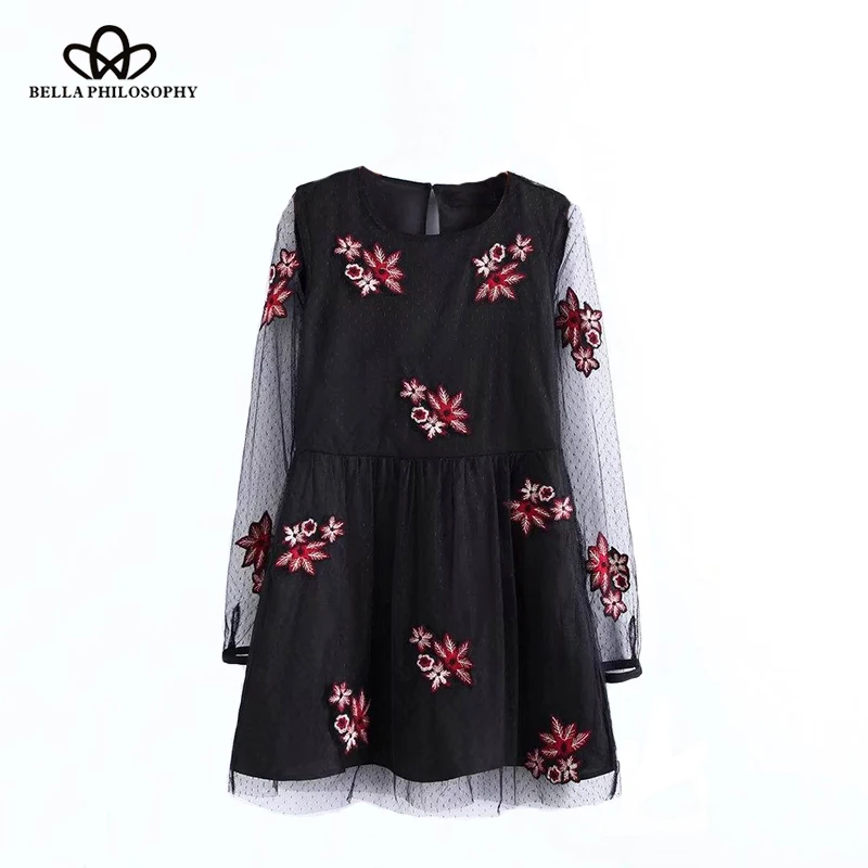 Bella Philosophy 2018 Winter Casual Vintage Women Dress Female Long Sleeve Embroidery Mini Dress Ladies Tulle Retro Vestidos
Bella Philosophy 2018 Winter Casual Vintage Women Dress Female Long Sleeve Embroidery Mini Dress Ladies Tulle Retro Vestidos