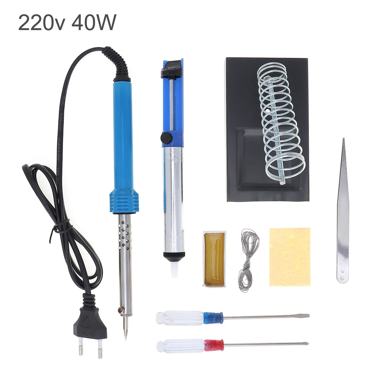 Portable 9pcs 220V 40W Portable Electric Iron Soldering Kit with Adjustable Temperature for Welding Convenient Tools
Portable 9pcs 220V 40W Portable Electric Iron Soldering Kit with Adjustable Temperature for Welding Convenient Tools