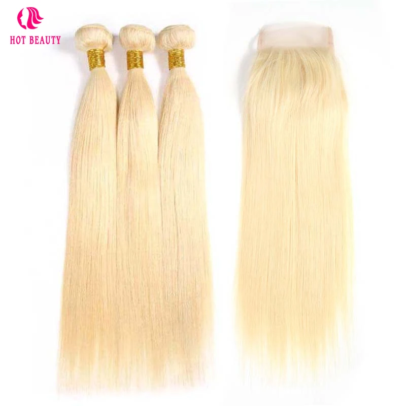 Hot Beauty Hair Brazilian Remy Straight Hair 3 Bundles With Closure 613 Blonde Color Hair Human Hair With 4x4 Closure 4 Pcs
Hot Beauty Hair Brazilian Remy Straight Hair 3 Bundles With Closure 613 Blonde Color Hair Human Hair With 4x4 Closure 4 Pcs