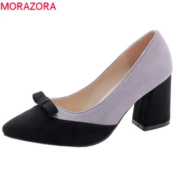 MORAZORA 2019 hot sale women pumps flock pointed toe high heels shoes mixed colors bowknot spring summer prom shoes ladies
MORAZORA 2019 hot sale women pumps flock pointed toe high heels shoes mixed colors bowknot spring summer prom shoes ladies