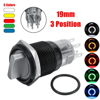 19mm 3 Position 12V Latching Selector Switch Metal Rotary Button Switch Stainless Steel
19mm 3 Position 12V Latching Selector Switch Metal Rotary Button Switch Stainless Steel