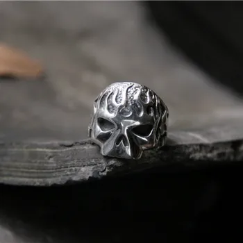 Newest Design Fire Flaming Skull Ring 925 Sterling Silver Cool Fashion Men Biker Skull Head Ring 
Newest Design Fire Flaming Skull Ring 925 Sterling Silver Cool Fashion Men Biker Skull Head Ring