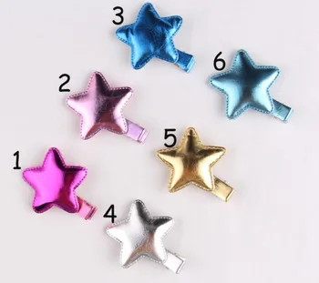 6PCs/lot 6colors Baby Girls Star Synthethic Leather Clips Hairpins Metal Alligator Headwear Girl Kids Hair Accessories
6PCs/lot 6colors Baby Girls Star Synthethic Leather Clips Hairpins Metal Alligator Headwear Girl Kids Hair Accessories