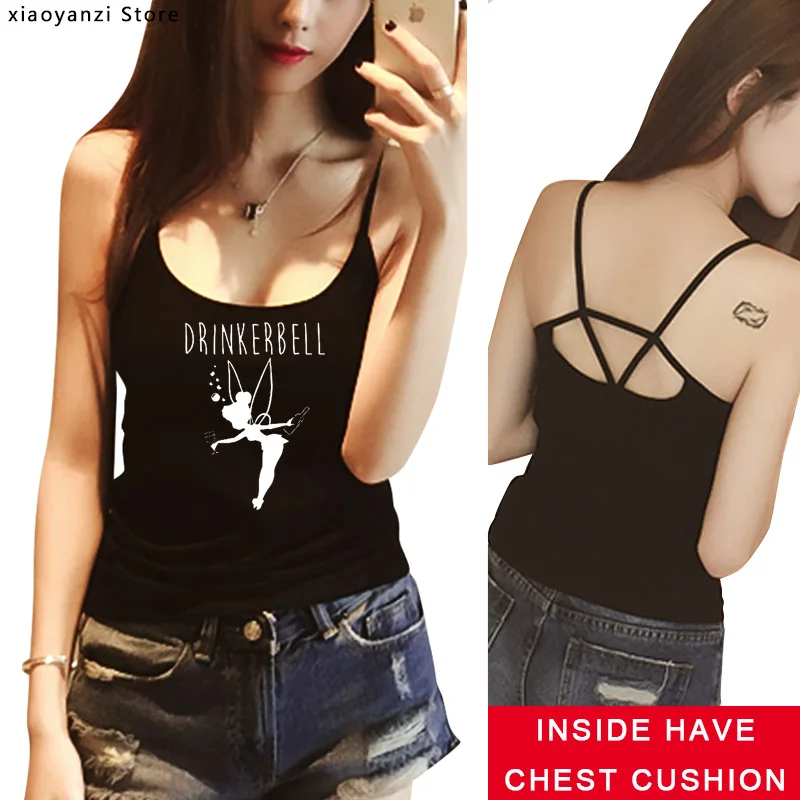 Fashion Women TEE shirt Letter Printed Drinkerbell Funny Tanks Tops Girl Printing Summer Tank Top Harajuku Haut Femme Camisoles
Fashion Women TEE shirt Letter Printed Drinkerbell Funny Tanks Tops Girl Printing Summer Tank Top Harajuku Haut Femme Camisoles