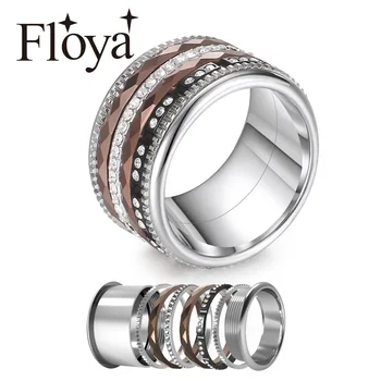 Floya Titanium Rings Black Stainless Steel Ring For Women Wedding Interchangeable Full Zircon Band Bague Femme Acier Inoxydable
Floya Titanium Rings Black Stainless Steel Ring For Women Wedding Interchangeable Full Zircon Band Bague Femme Acier Inoxydable