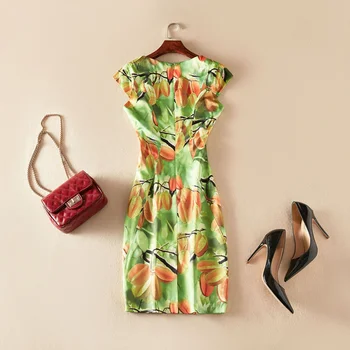 New Arrival Women Carambola Print Dress Elegant O-Neck Mini Casual Dresses F5126
New Arrival Women Carambola Print Dress Elegant O-Neck Mini Casual Dresses F5126