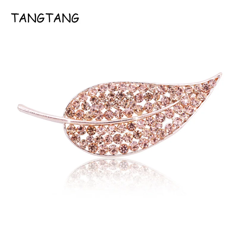 Women Garceful Fashion Rhinestone Rose Golden Plating Leaf Shape Feather Brooch Pins for Wedding Party, Item NO.: BH7467
Women Garceful Fashion Rhinestone Rose Golden Plating Leaf Shape Feather Brooch Pins for Wedding Party, Item NO.: BH7467