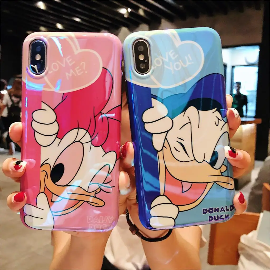 Cute Cartoon Donald Duck Soft silicone Case For iPhone 7 8 6 6S Plus X XS MAX XR romantic Couple imd phone coque cover
Cute Cartoon Donald Duck Soft silicone Case For iPhone 7 8 6 6S Plus X XS MAX XR romantic Couple imd phone coque cover