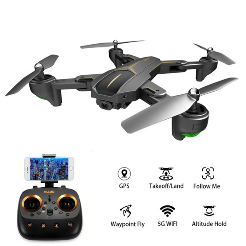 

RCtown XS812 GPS RC Drone with 2MP/5MP HD Camera 5G WIFI FPV Altitude Hold One Key Return Quadcopter RC Helicopter