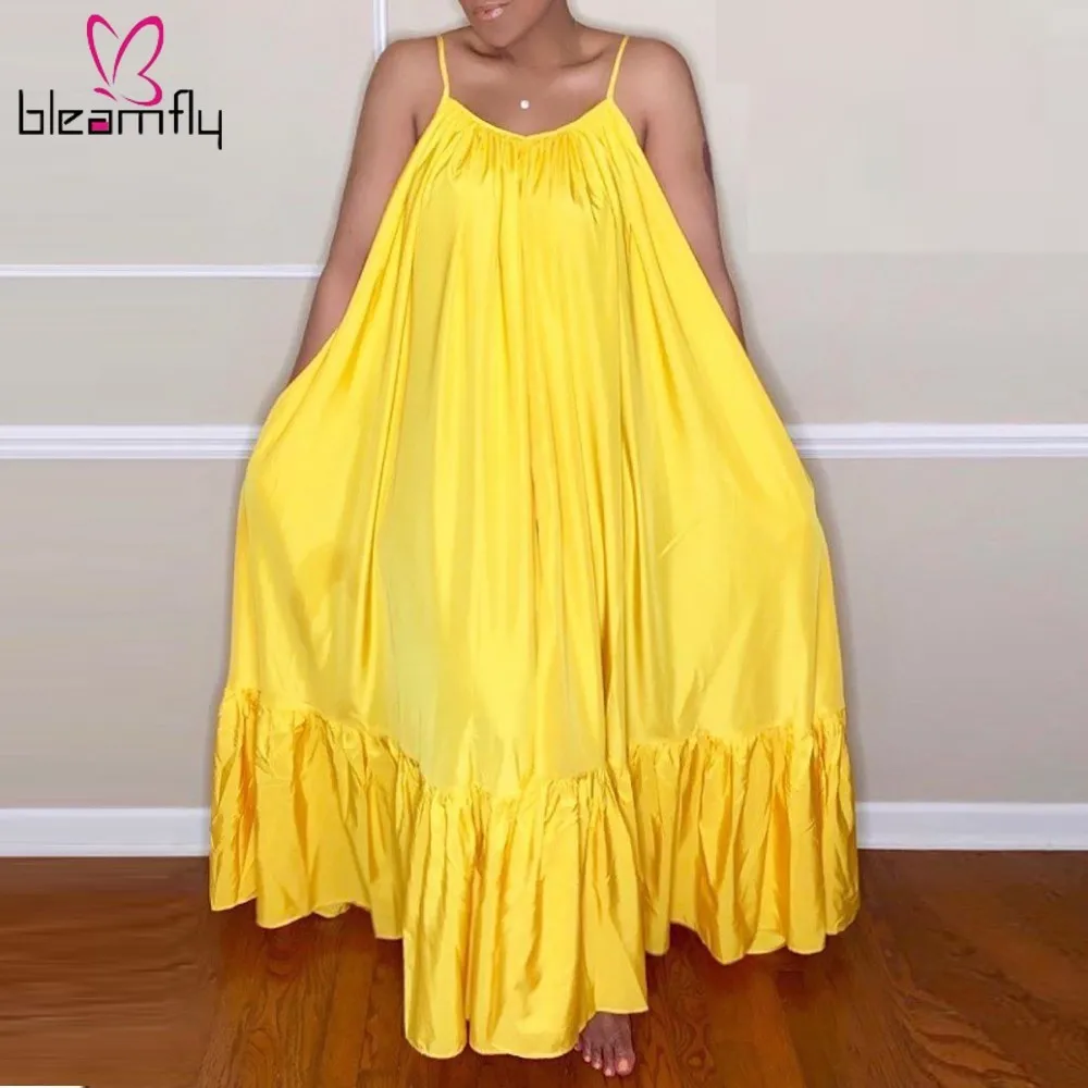 Summer Long Maxi Dress 2019 Women Sexy Pleated Sleeveless Floor-Length Yellow Dresses Boho Beach Casual Holiday Loose Clothes
Summer Long Maxi Dress 2019 Women Sexy Pleated Sleeveless Floor-Length Yellow Dresses Boho Beach Casual Holiday Loose Clothes