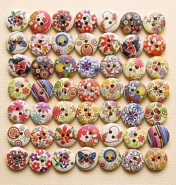 600pcs Painted Wood wooden Buttons Floral painted printed cabochon beads Assortment 15mm
600pcs Painted Wood wooden Buttons Floral painted printed cabochon beads Assortment 15mm