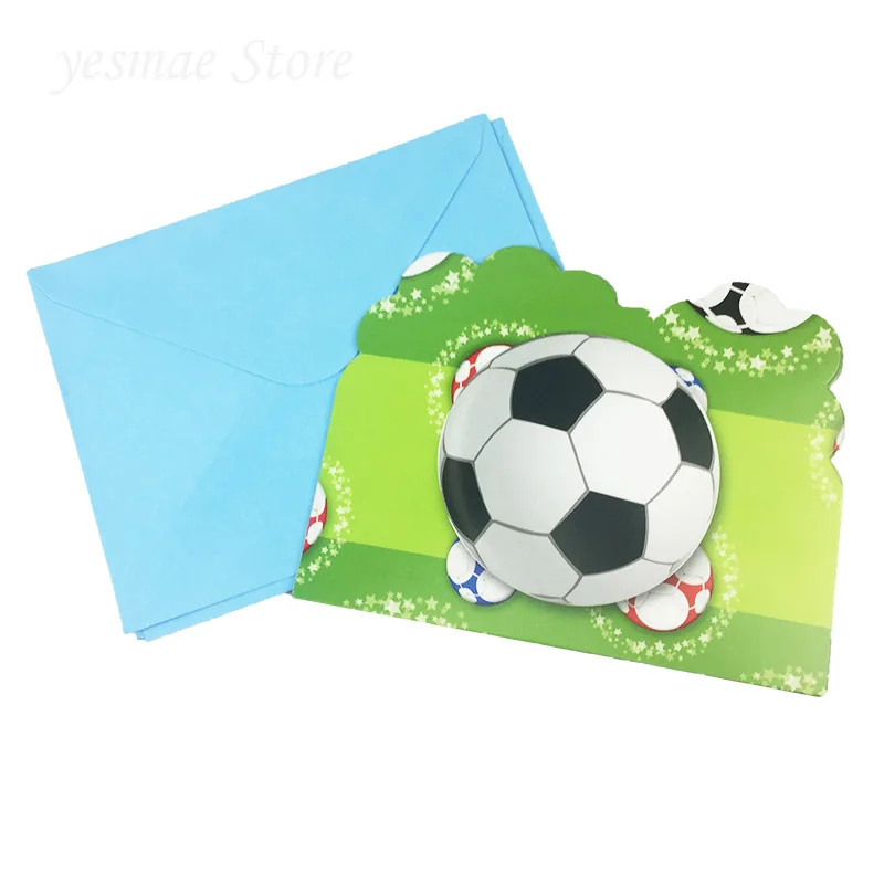 6pcs cards+ 6pcs envelopes boys football Theme Party Paper Invitation Card Kids Baby Birthday Party Decorations Supplies
6pcs cards+ 6pcs envelopes boys football Theme Party Paper Invitation Card Kids Baby Birthday Party Decorations Supplies