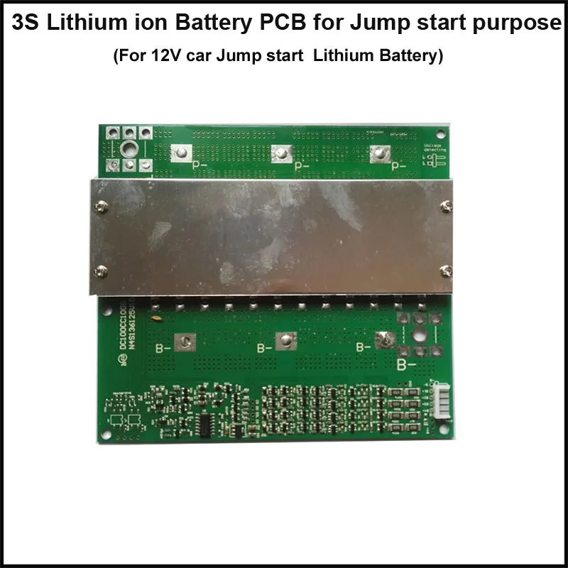 3S 11.1V or 12.6V Lithium Jump starter battery BMS and PCB with 80A constant discharge current and 800A pulse current
3S 11.1V or 12.6V Lithium Jump starter battery BMS and PCB with 80A constant discharge current and 800A pulse current
