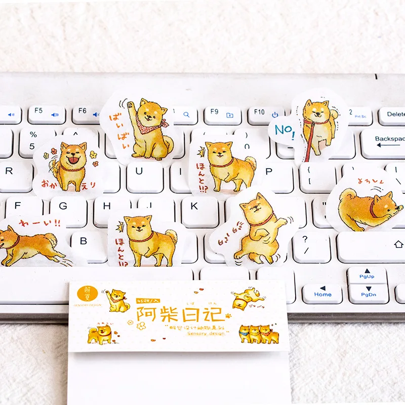 45pcs /Bag Kawaii Little Shiba Inu Puppy Dog Adhesive DIY Sticker Stick Label Notebook Album Diary Decor
45pcs /Bag Kawaii Little Shiba Inu Puppy Dog Adhesive DIY Sticker Stick Label Notebook Album Diary Decor